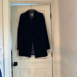 Tulle Black wool pea coat